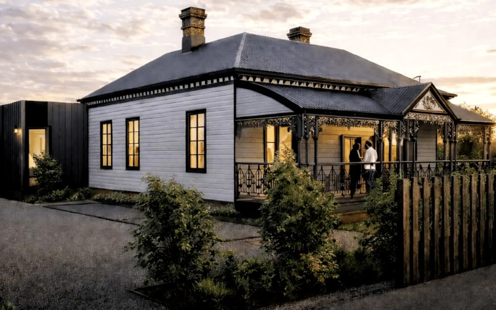Architectural concept showing the heritage building and new extension